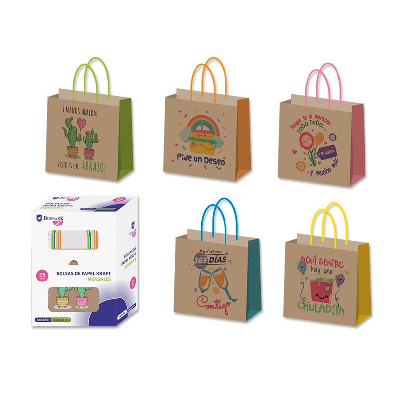 Bolsas de papel - Bolsa de papel Kraft personalizada para tiendas